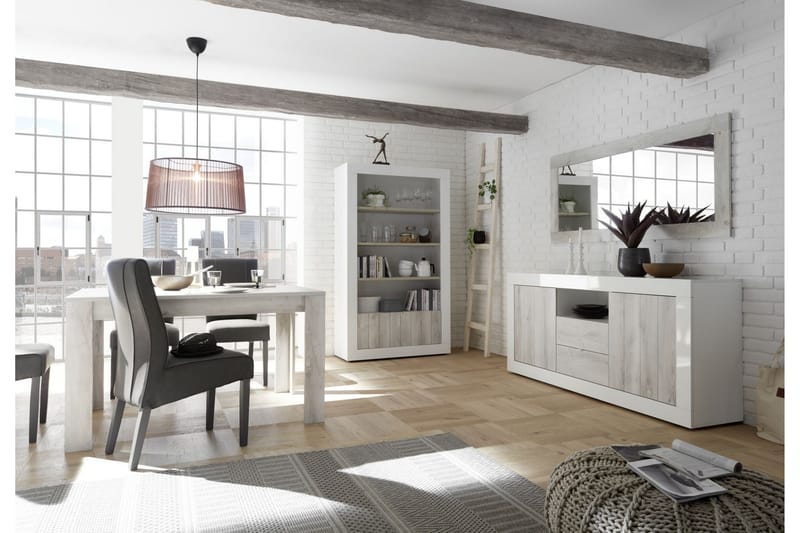 Urbino Skjenk 184 cm - Grå/Hvit - Oppbevaring - Oppbevaringsmøbler - Sideboard & skjenker
