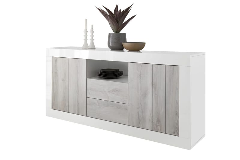 Urbino Skjenk 184 cm - Grå/Hvit - Oppbevaring - Oppbevaringsmøbler - Sideboard & skjenker
