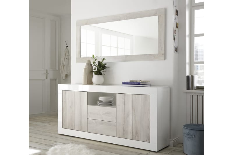 Urbino Skjenk 184 cm - Grå/Hvit - Oppbevaring - Oppbevaringsmøbler - Sideboard & skjenker