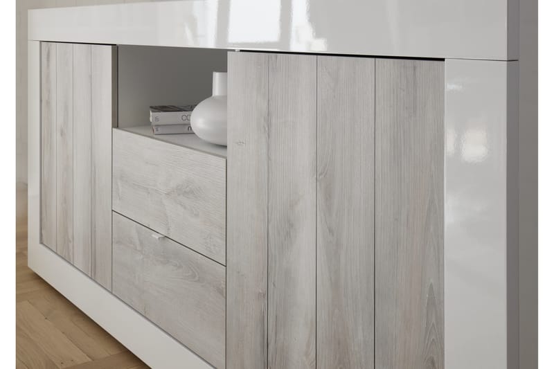 Urbino Skjenk 184 cm - Grå/Hvit - Oppbevaring - Oppbevaringsmøbler - Sideboard & skjenker