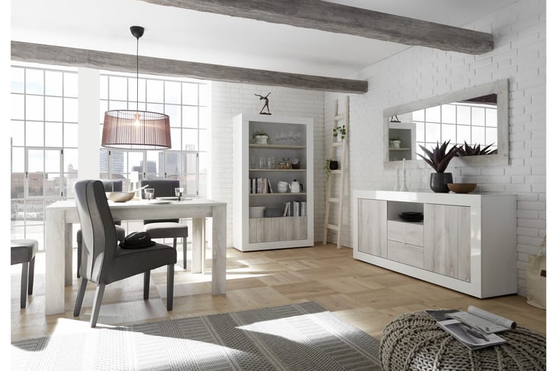 Urbino Skjenk 184 cm - Grå/Hvit - Oppbevaring - Oppbevaringsmøbler - Sideboard & skjenker