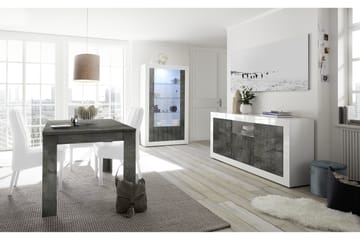 Urbino Skjenk 184 cm - Gråmelert/Hvit - Oppbevaring - Oppbevaringsmøbler - Sideboard & skjenker