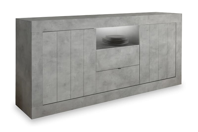 Urbino Skjenk 184 cm - Lysgrå Betong - Sideboard & skjenker