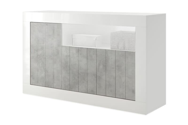 Urbino Skjenk Medio 138 cm - Hvit/Grå - Sideboard & skjenker