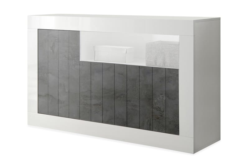 Urbino Skjenk Medio 138 cm - Hvit/Gråmelert - Sideboard & skjenker