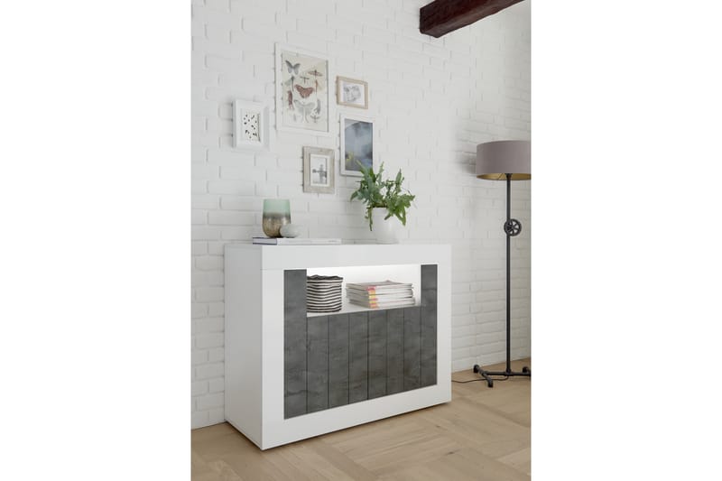 Urbino Skjenk Piccolo 110 cm - Hvit/Gråmelert - Oppbevaring - Oppbevaringsmøbler - Sideboard & skjenker