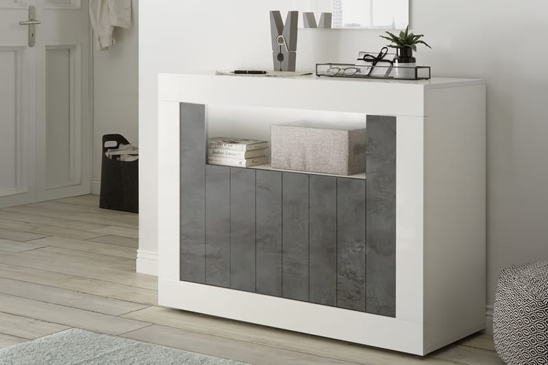 Urbino Skjenk Piccolo 110 cm - Hvit/Gråmelert - Oppbevaring - Oppbevaringsmøbler - Sideboard & skjenker