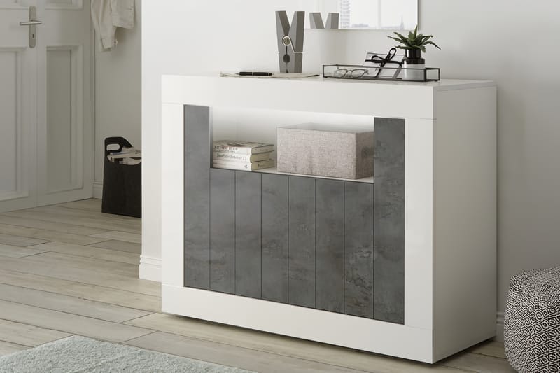 Urbino Skjenk Piccolo 110 cm - Hvit/Gråmelert - Sideboard & skjenker