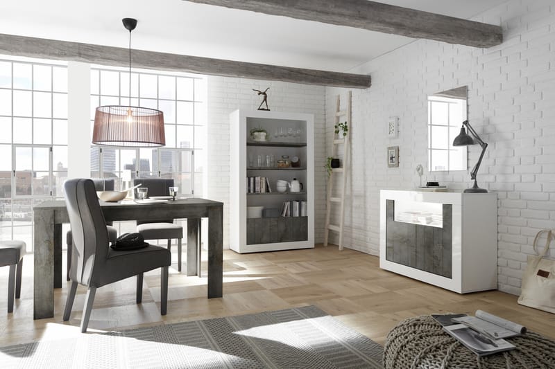 Urbino Skjenk Piccolo 110 cm - Hvit/Gråmelert - Oppbevaring - Oppbevaringsmøbler - Sideboard & skjenker