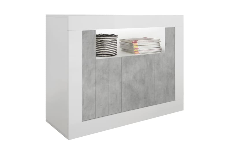 Urbino Skjenk Piccolo 110 cm - Grå/Hvit - Oppbevaring - Oppbevaringsmøbler - Sideboard & skjenker