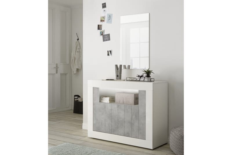 Urbino Skjenk Piccolo 110 cm - Grå/Hvit - Oppbevaring - Oppbevaringsmøbler - Sideboard & skjenker