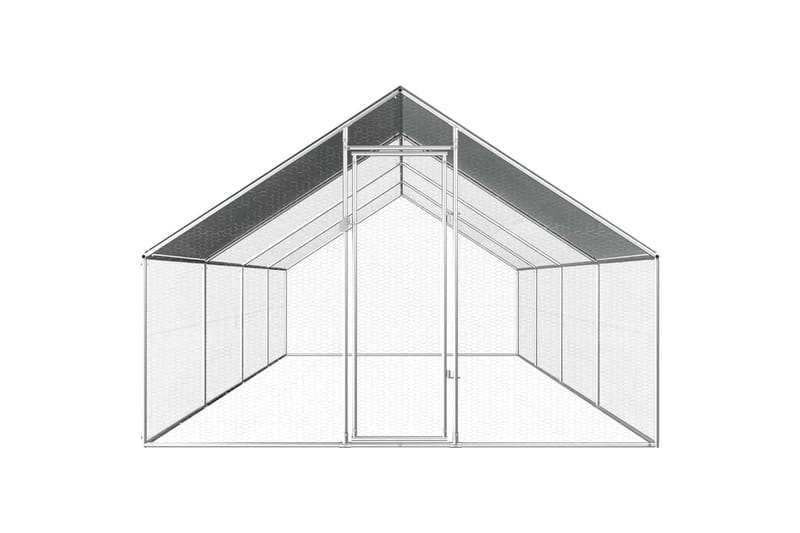 Utendørs hønsehus 2,75x8x1,92 galvanisert stål - Oppbevaring - Oppbevaringsmøbler - Sideboard & skjenker