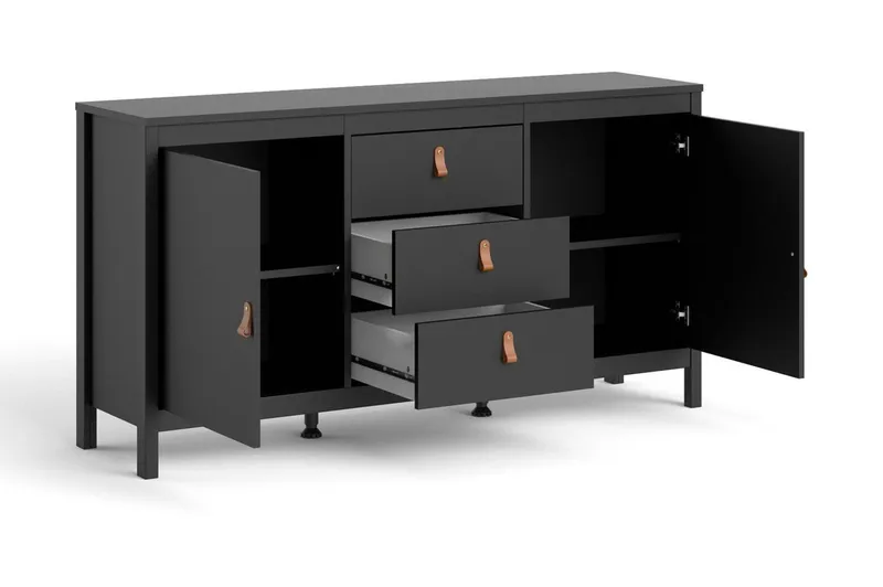 Vallvidera Sideboard 38x151 cm - Svart/Natur - Oppbevaring - Oppbevaringsmøbler - Sideboard & skjenker