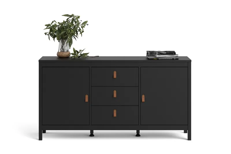 Vallvidera Sideboard 38x151 cm - Svart/Natur - Oppbevaring - Oppbevaringsmøbler - Sideboard & skjenker