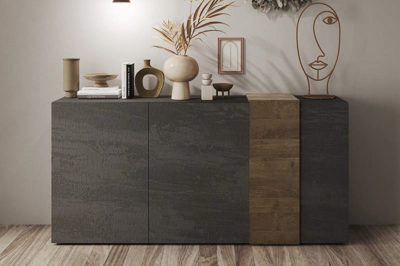Venrivo Sideboard 44x181x86 cm - Grå/Taupe - Oppbevaring - Oppbevaringsmøbler - Sideboard & skjenker