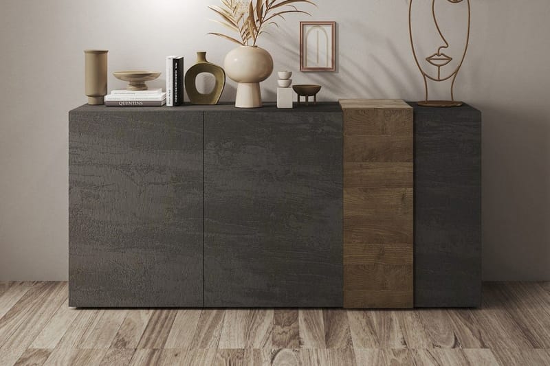 Venrivo Sideboard 44x181x86 cm - Grå/Taupe - Oppbevaring - Oppbevaringsmøbler - Sideboard & skjenker