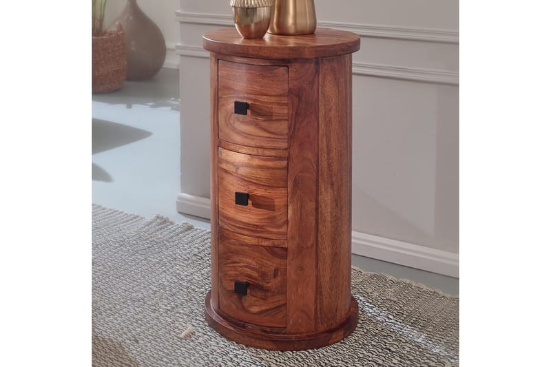 Willowdale Sideboard 35 cm 3 Skuffer Rundt - Brun - Oppbevaring - Oppbevaringsmøbler - Sideboard & skjenker