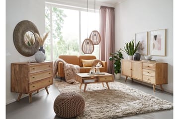 Willowdale Skjenk 140 cm i Tre med Rottingdør - Brun - Oppbevaring - Oppbevaringsmøbler - Sideboard & skjenker