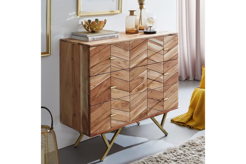 Willowdale Skjenk 90 cm i Tre med Eikeutseende - Lys Brun Trefarge - Oppbevaring - Oppbevaringsmøbler - Sideboard & skjenker