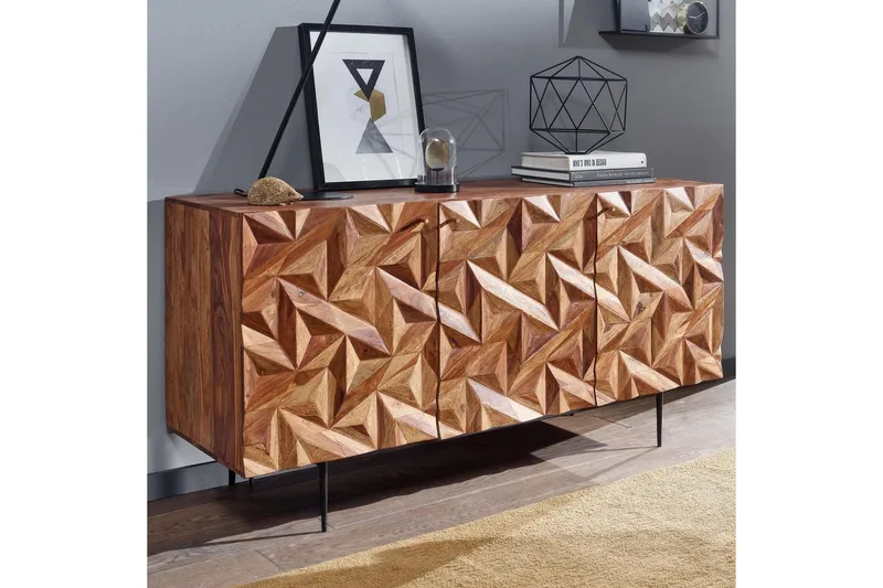 Sidobord & lampbord Wohnling Brun, Svart - Oppbevaring - Oppbevaringsmøbler - Sideboard & skjenker