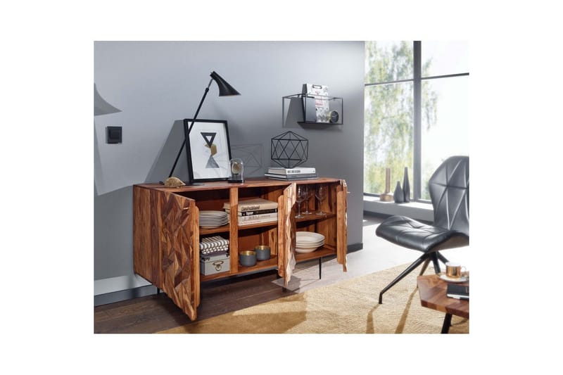 Sidobord & lampbord Wohnling Brun, Svart - Oppbevaring - Oppbevaringsmøbler - Sideboard & skjenker
