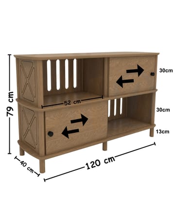 Sivora Konsollbord 120 cm - Eik - Oppbevaring - Oppbevaringsmøbler - Sideboard & skjenker