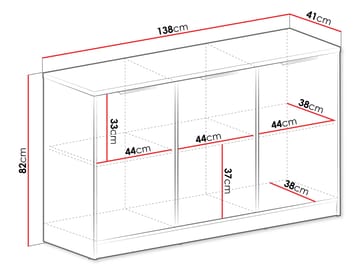 skap Bali lux brun, svart - brun, svart - Oppbevaring - Oppbevaringsmøbler - Sideboard & skjenker