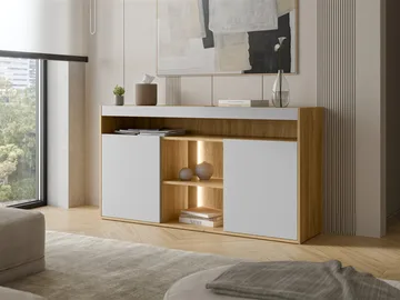 skap FIORE - Brun og grå - Oppbevaring - Oppbevaringsmøbler - Sideboard & skjenker