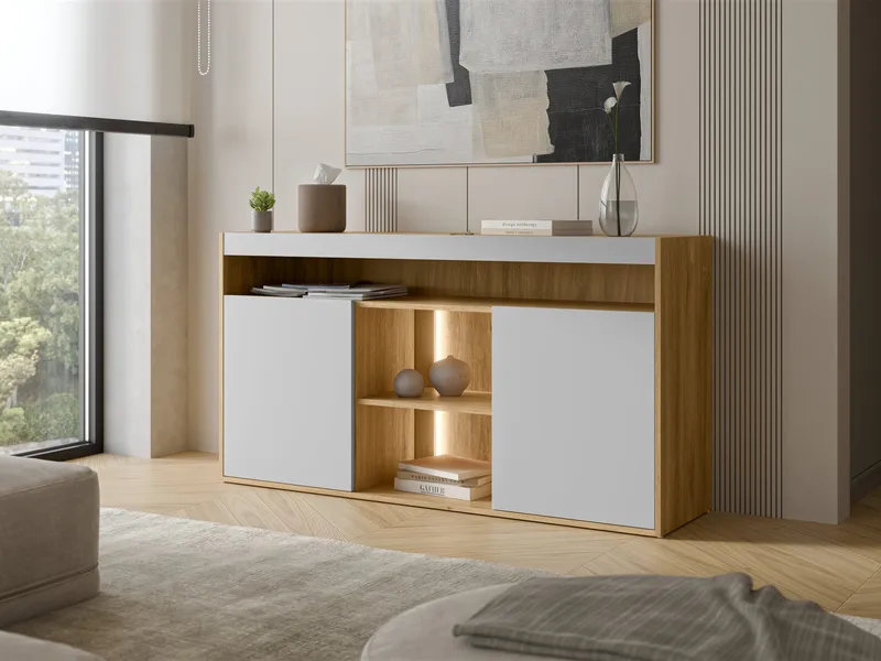 skap FIORE - Brun og grå - Oppbevaring - Oppbevaringsmøbler - Sideboard & skjenker