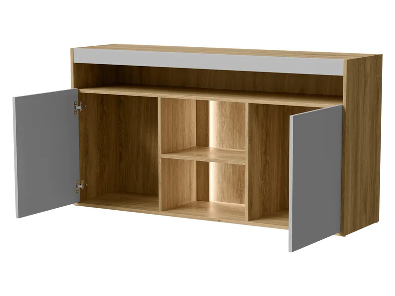 skap FIORE - Brun og grå - Oppbevaring - Oppbevaringsmøbler - Sideboard & skjenker