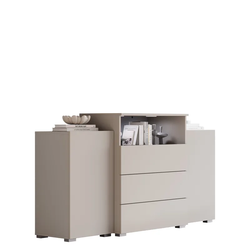skap Kommode 2 dører 3 skuffer URBAN URBIII1500 beige, undefined
