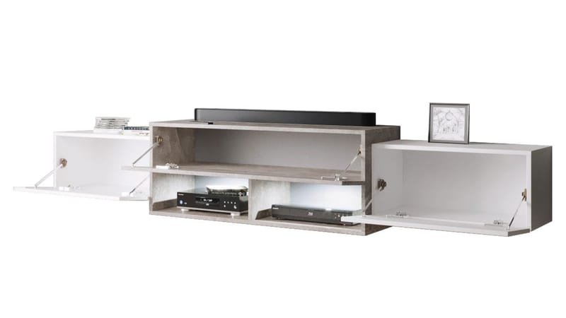 skap Kommode 2 dører 3 skuffer URBAN URBIII1500 grå, brun - Oppbevaring - Oppbevaringsmøbler - Sideboard & skjenker