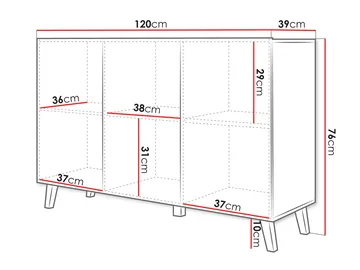 skap Kommode PHUKET 120 beige - Oppbevaring - Oppbevaringsmøbler - Sideboard & skjenker
