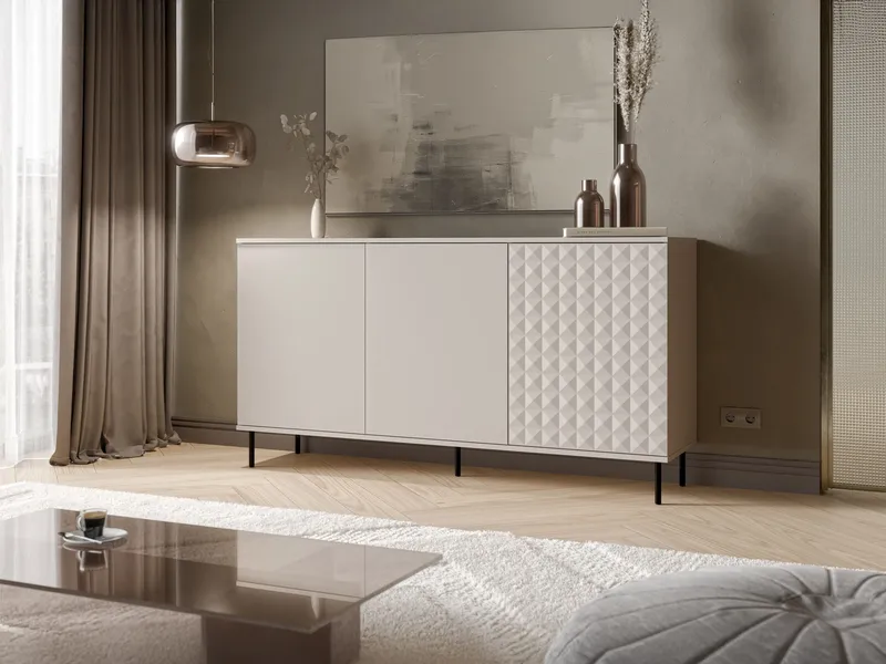 skap NO_BRAND Kommode LEO 160 beige - Oppbevaring - Oppbevaringsmøbler - Sideboard & skjenker