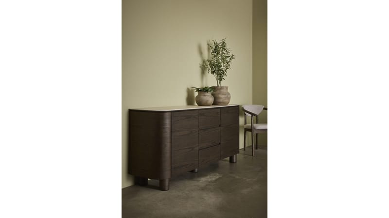 Skjenk Ödalen med Keramisk Topp - Brunlakkert eikefiner - Oppbevaring - Oppbevaringsmøbler - Sideboard & skjenker