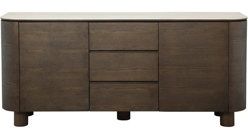 Skjenk Ödalen med Keramisk Topp - Brunlakkert eikefiner - Oppbevaring - Oppbevaringsmøbler - Sideboard & skjenker