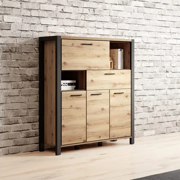 Skjenk Aktiv 3 dører 1 skuff 1 klaffedør - Oppbevaring - Oppbevaringsmøbler - Sideboard & skjenker