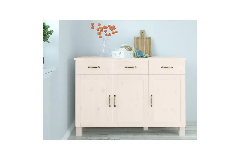 Skjenk Alby 125x38x85 cm, Hvit - 125x38x85 cm, Hvit - Oppbevaring - Oppbevaringsmøbler - Sideboard & skjenker