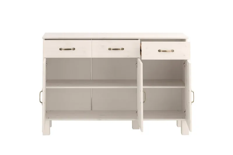 Skjenk Alby 125x38x85 cm, Hvit - 125x38x85 cm, Hvit - Oppbevaring - Oppbevaringsmøbler - Sideboard & skjenker