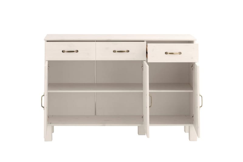 Skjenk Alby 125x38x85 cm, Hvit - 125x38x85 cm, Hvit - Oppbevaring - Oppbevaringsmøbler - Sideboard & skjenker