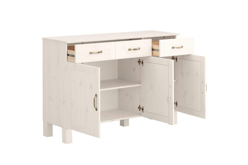 Skjenk Alby 125x38x85 cm, Hvit - 125x38x85 cm, Hvit - Oppbevaring - Oppbevaringsmøbler - Sideboard & skjenker