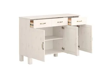 Skjenk Alby 125x38x85 cm, Hvit - 125x38x85 cm, Hvit - Oppbevaring - Oppbevaringsmøbler - Sideboard & skjenker