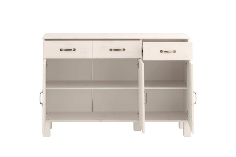 Skjenk Alby 125x38x85 cm, Hvit - 125x38x85 cm, Hvit - Oppbevaring - Oppbevaringsmøbler - Sideboard & skjenker