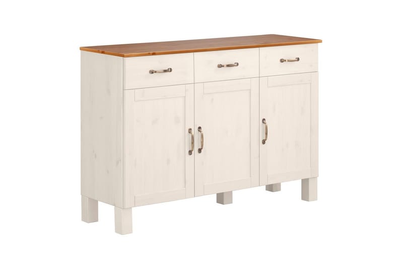 Skjenk Alby 125x38x85 cm, Hvit/Honning - 125x38x85 cm, Hvit/Honning - Oppbevaring - Oppbevaringsmøbler - Sideboard & skjenker
