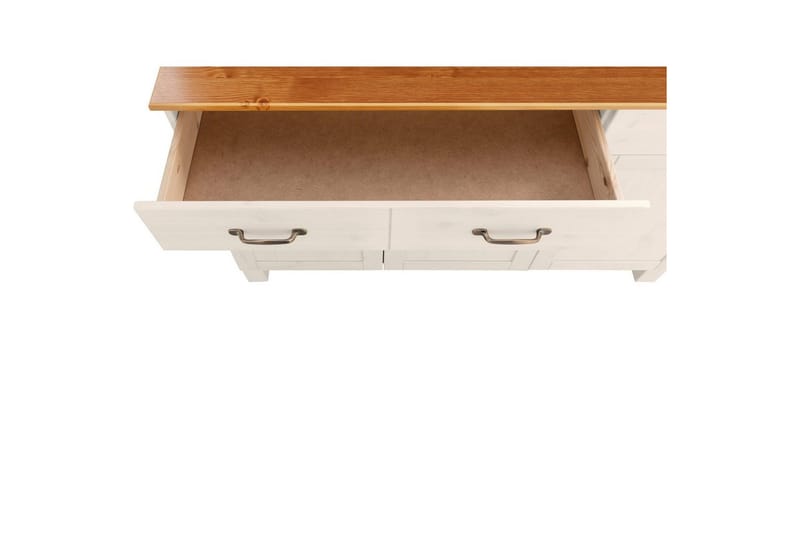 Skjenk Alby 125x38x85 cm, Hvit/Honning - 125x38x85 cm, Hvit/Honning - Oppbevaring - Oppbevaringsmøbler - Sideboard & skjenker