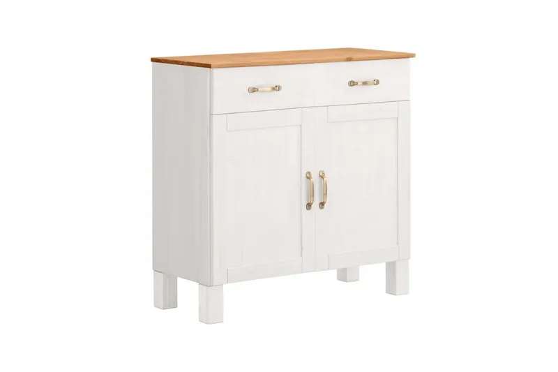 Skjenk Alby 85x38x85 cm, Hvit/Honning, 85x38x85 cm, Hvit/Honning