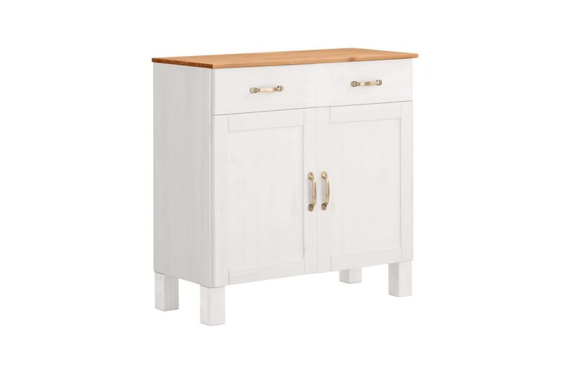 Skjenk Alby 85x38x85 cm, Hvit/Honning - 85x38x85 cm, Hvit/Honning - Oppbevaring - Oppbevaringsmøbler - Sideboard & skjenker