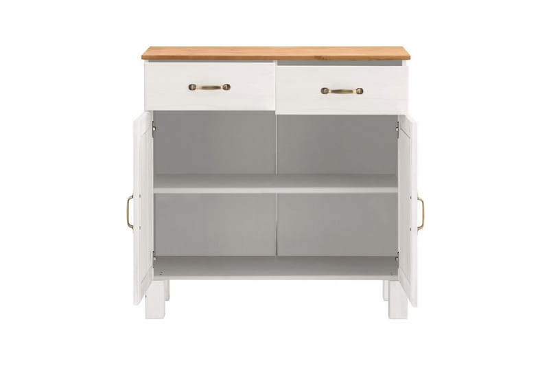 Skjenk Alby 85x38x85 cm, Hvit/Honning - 85x38x85 cm, Hvit/Honning - Oppbevaring - Oppbevaringsmøbler - Sideboard & skjenker