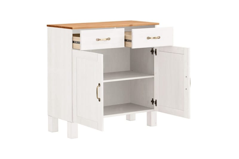 Skjenk Alby 85x38x85 cm, Hvit/Honning - 85x38x85 cm, Hvit/Honning - Oppbevaring - Oppbevaringsmøbler - Sideboard & skjenker