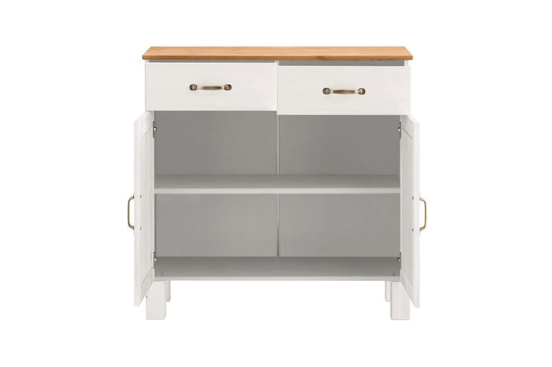 Skjenk Alby 85x38x85 cm, Hvit/Honning - 85x38x85 cm, Hvit/Honning - Oppbevaring - Oppbevaringsmøbler - Sideboard & skjenker